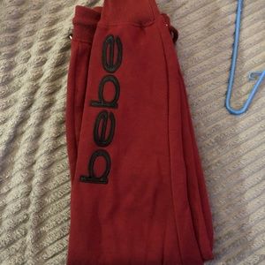 Medium maroon Bebe sweatpants.